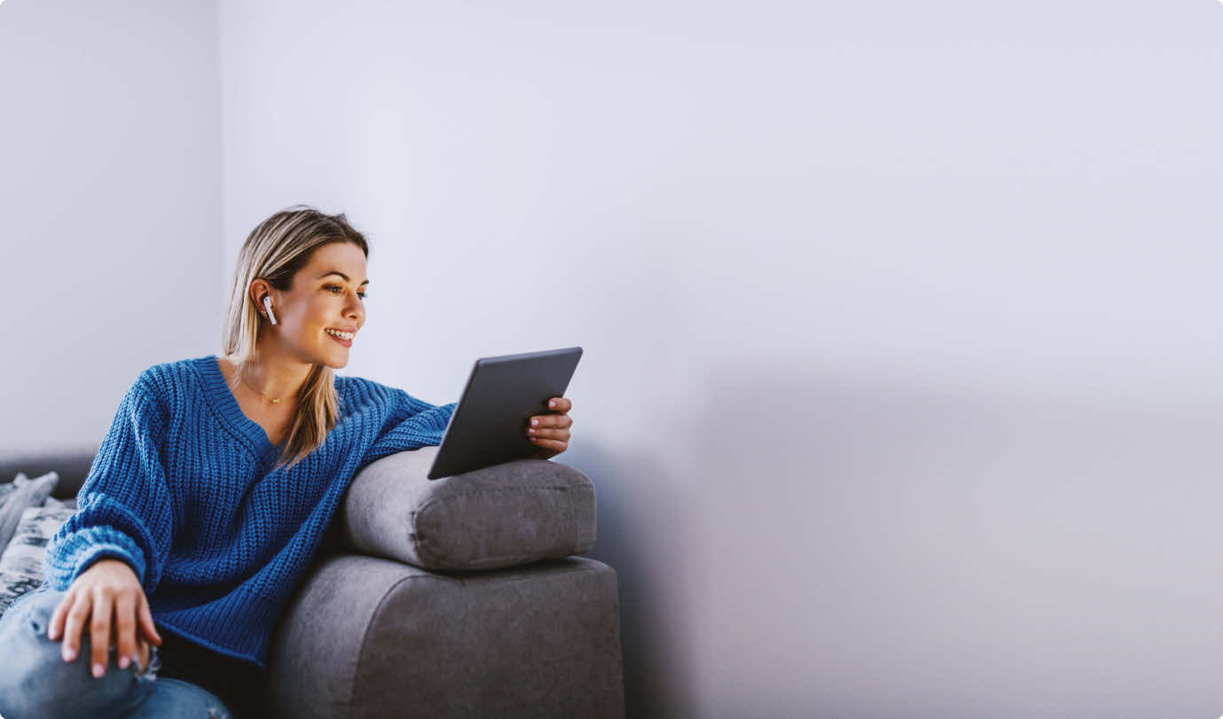 Woman smiling